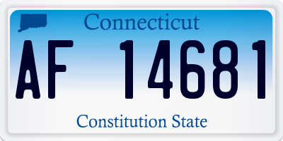 CT license plate AF14681