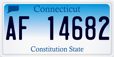 CT license plate AF14682