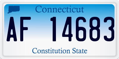 CT license plate AF14683