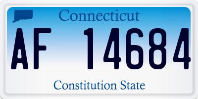 CT license plate AF14684