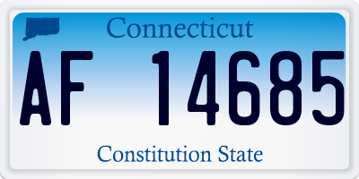 CT license plate AF14685