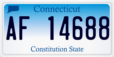 CT license plate AF14688