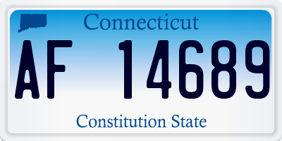 CT license plate AF14689