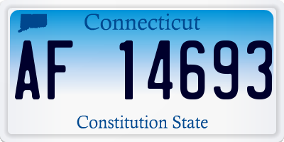 CT license plate AF14693