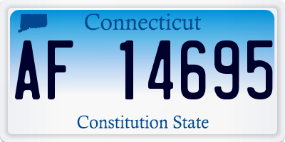 CT license plate AF14695