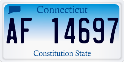 CT license plate AF14697