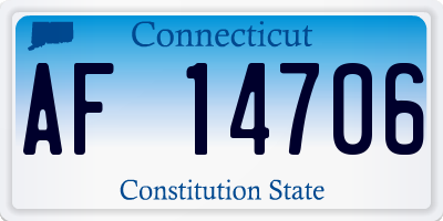 CT license plate AF14706