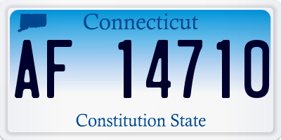 CT license plate AF14710