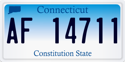 CT license plate AF14711