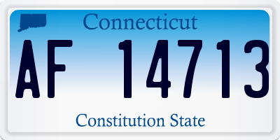 CT license plate AF14713