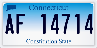 CT license plate AF14714
