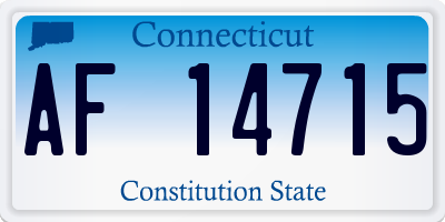 CT license plate AF14715