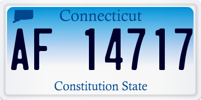 CT license plate AF14717