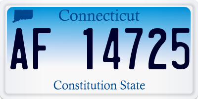 CT license plate AF14725