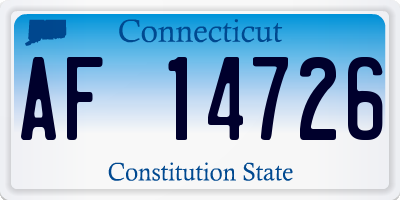 CT license plate AF14726