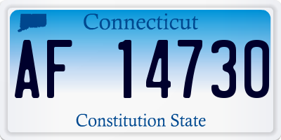 CT license plate AF14730