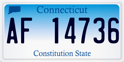 CT license plate AF14736