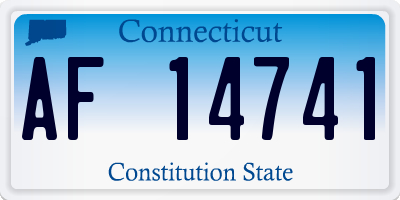 CT license plate AF14741