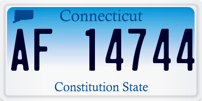 CT license plate AF14744