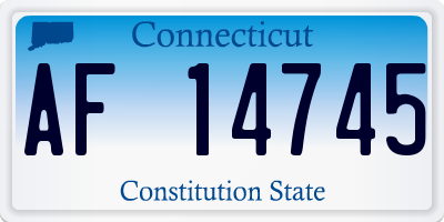 CT license plate AF14745