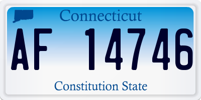 CT license plate AF14746