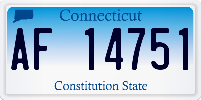 CT license plate AF14751