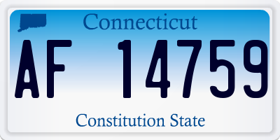 CT license plate AF14759
