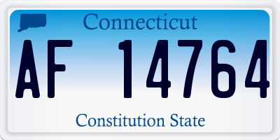 CT license plate AF14764