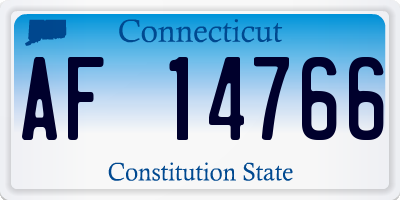 CT license plate AF14766