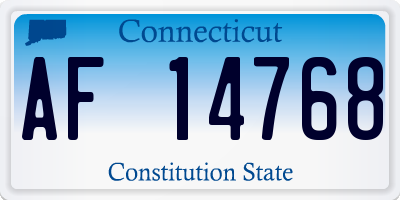 CT license plate AF14768