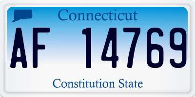 CT license plate AF14769
