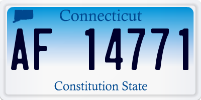 CT license plate AF14771