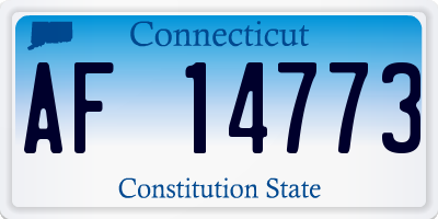 CT license plate AF14773