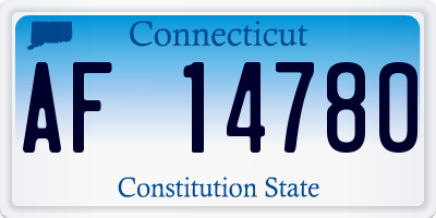 CT license plate AF14780