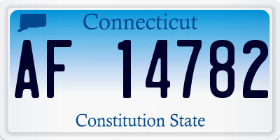 CT license plate AF14782