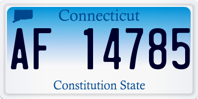 CT license plate AF14785