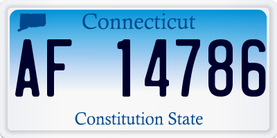 CT license plate AF14786