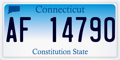 CT license plate AF14790