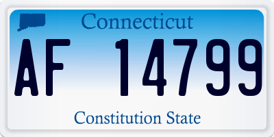 CT license plate AF14799