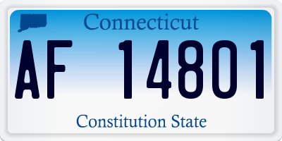 CT license plate AF14801