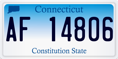 CT license plate AF14806