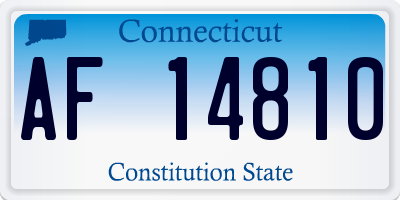 CT license plate AF14810