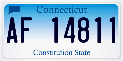 CT license plate AF14811