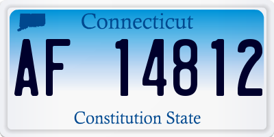 CT license plate AF14812