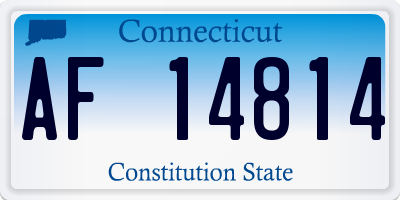 CT license plate AF14814