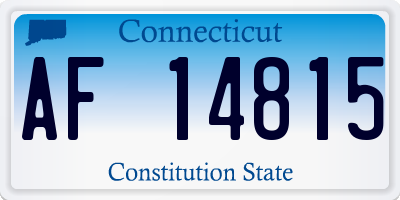 CT license plate AF14815