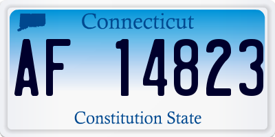CT license plate AF14823