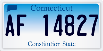 CT license plate AF14827