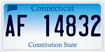 CT license plate AF14832