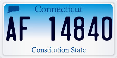 CT license plate AF14840
